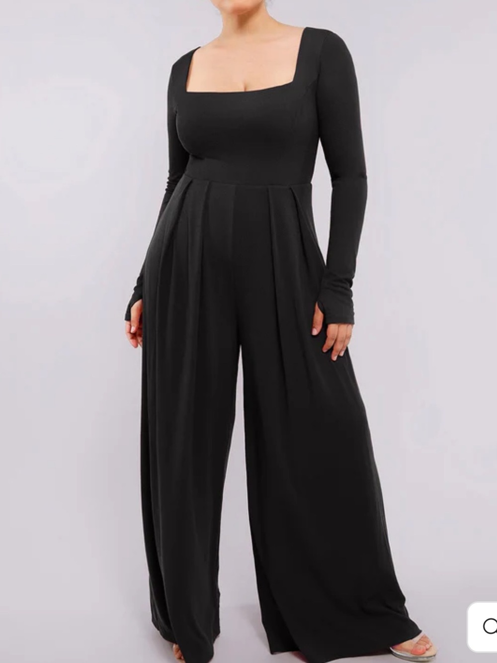 NWOT square Neckline Built-In Shaping Shapewear Jumpsuit - Picture 3 of 8